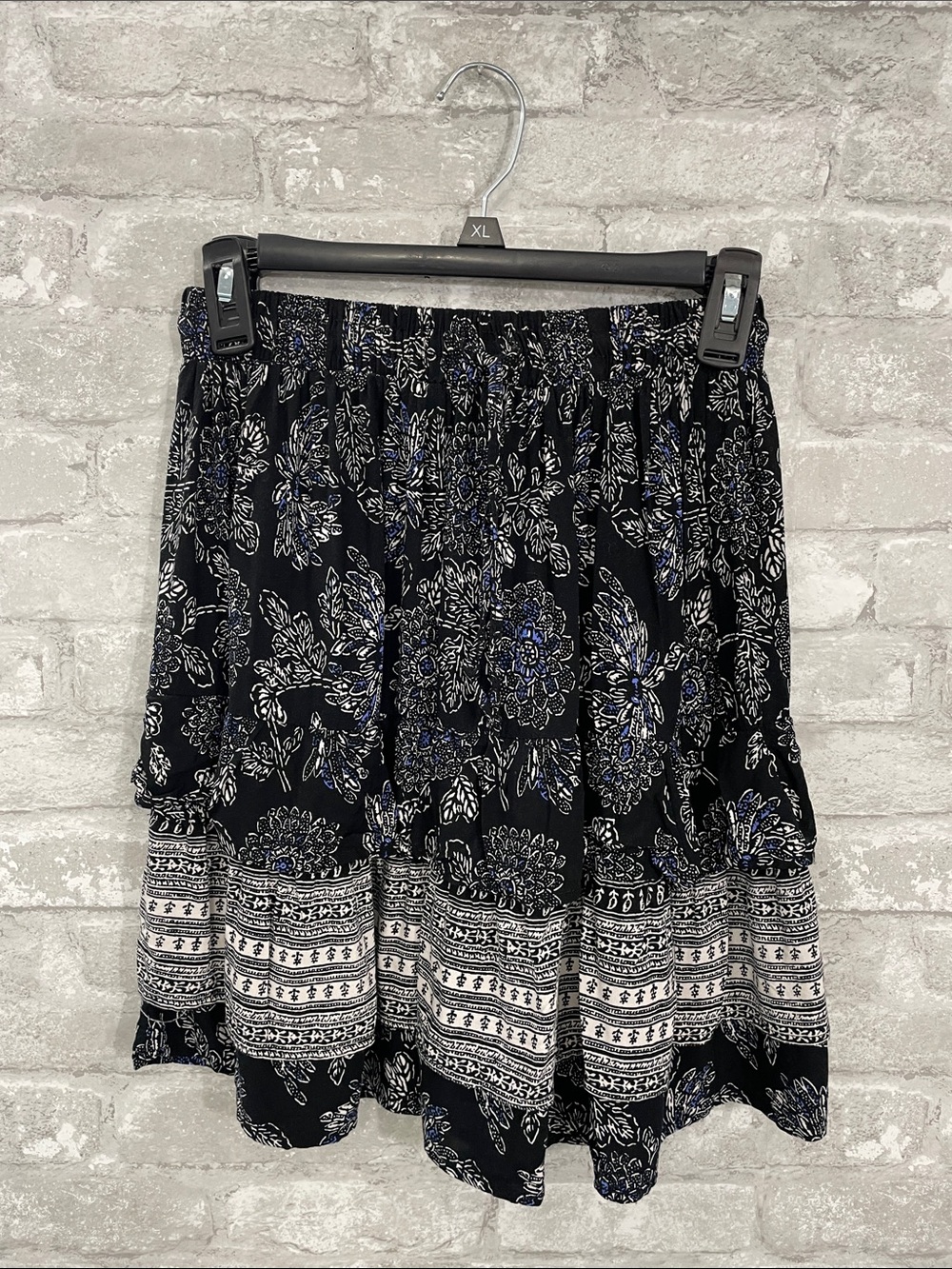Rachel Zoe Black Tiered Ruffle Skirt